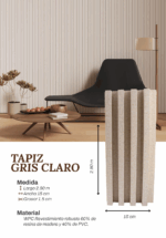 Tapiz gris claro- Lambrin interior - Imagen 4