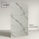 Lamina PVC - Gold Calacatta - 122 cm x 244 cm | 3mm
