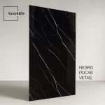 Lamina PVC - Negro Pocas Vetas - 122 cm x 244 cm | 3mm